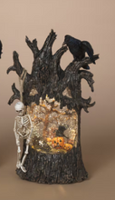 Load image into Gallery viewer, LIGHTED SPINNING WATER GLOBE HAUNTED TREE
