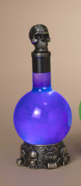 LIGHTED HALLOWEEN SPINNING SMOKY WATER GLOBE BOTTLE