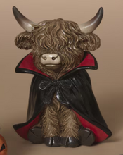 Load image into Gallery viewer, HALLOWEEN HIGHLAND COW WEARING COSTUME
