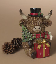 Load image into Gallery viewer, HOLIDAY HIGHLAND COW WEARING SCARF - LARGE
