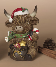 Load image into Gallery viewer, HOLIDAY HIGHLAND COW WEARING SCARF - LARGE
