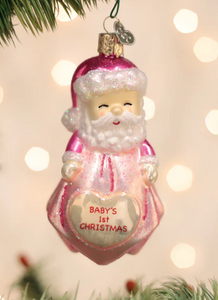 BABY GIRLS 1ST SANTA LOVEY ORNAMENT