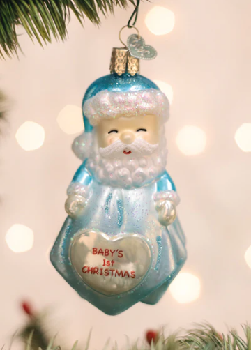 BABY BOYS 1ST SANTA LOVEY ORNAMENT