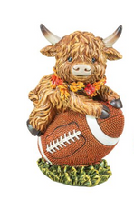 Load image into Gallery viewer, FOOTBALL MOUNTED HIGHLAND COW
