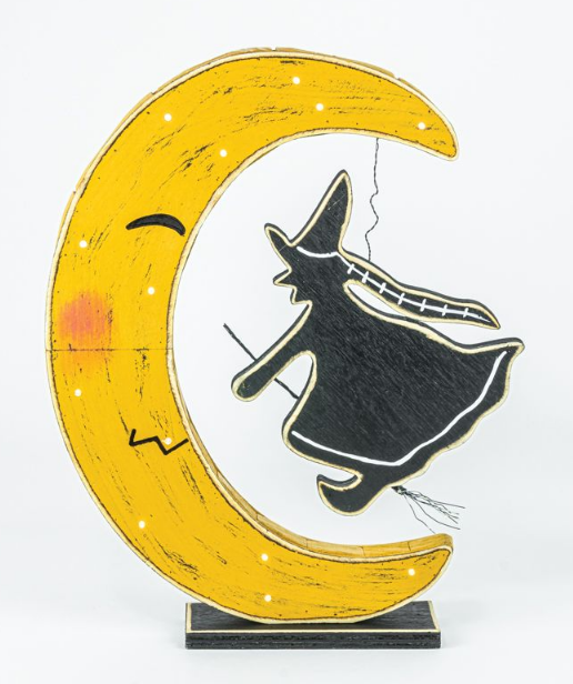 MOON WITCH WOODEN STANDER WITH LIGHTS