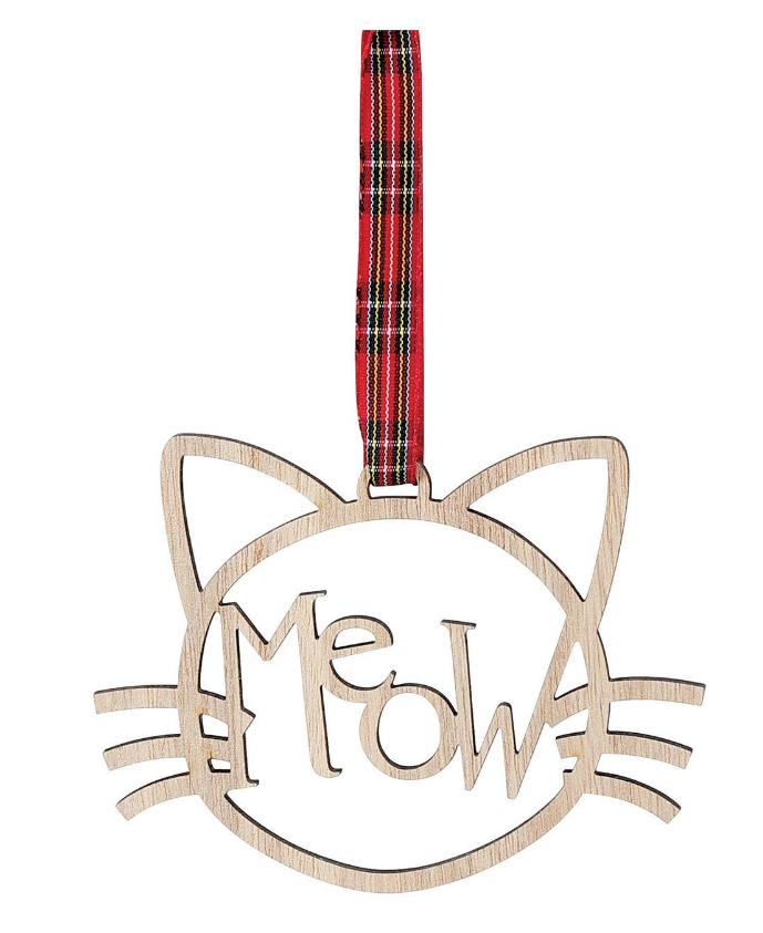 WOODEN MEOW ORNAMENT