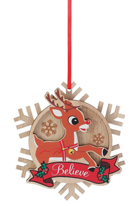 RUDOLPH BELIEVE ORNAMENT