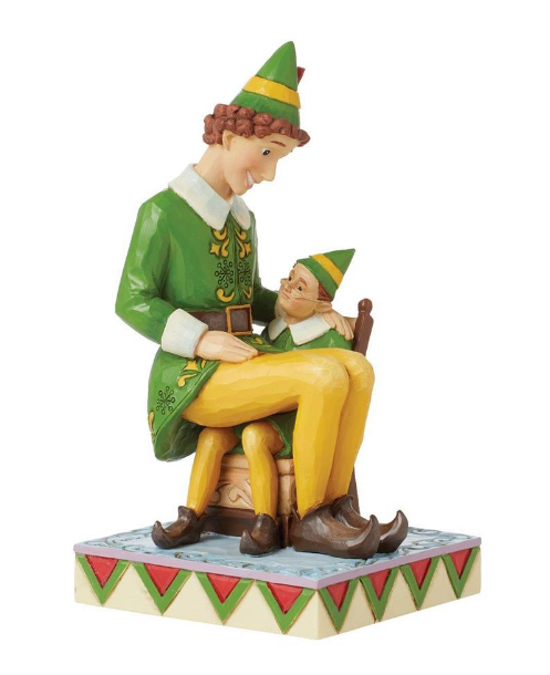 BUDDY ELF SITTING ON PAPA ELF