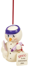 Load image into Gallery viewer, SNOWPINIONS - BINGO IS MY RETIREMENT PLAN ORNAMENT
