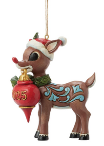RUDOLPH W OVERSIZED DATED ORNAMENT