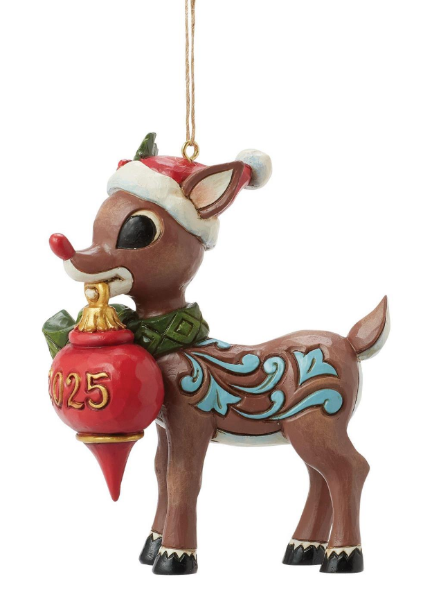 RUDOLPH W OVERSIZED DATED ORNAMENT