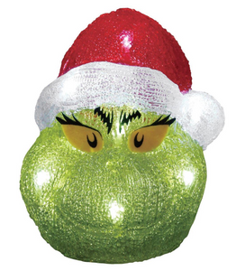 GRINCH HEAD ACRYLIC LED