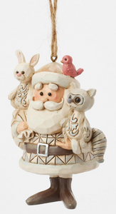 WOODLAND SANTA WITH ANIMALS ORNAMENT