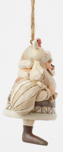 WOODLAND SANTA WITH ANIMALS ORNAMENT