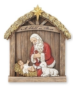 KNEELING SANTA PLAQUE