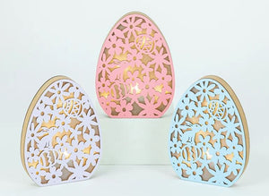 FLORAL EGG CUTOUT - LED LIGHTS