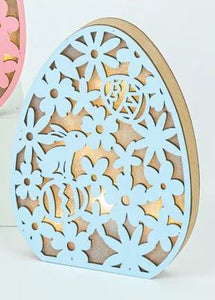 FLORAL EGG CUTOUT - LED LIGHTS