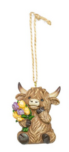 Load image into Gallery viewer, SPRINGTIDE HIGHLAND COW ORNAMENT
