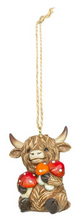 Load image into Gallery viewer, SPRINGTIDE HIGHLAND COW ORNAMENT
