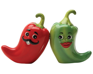 HOT CHILI PEPPERS SALT & PEPPER SHAKER SET