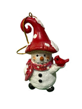 Load image into Gallery viewer, MUSHROOM HAT SNOWMAN ORNAMENT
