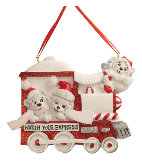 NORTH POLE EXPRESS FAMILY OF 3 ORNAMENT