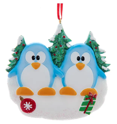 PENGUIN FAMILY OF 2 ORNAMENT