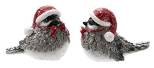 Load image into Gallery viewer, GLITTER BIRD WITH SANTA HATS FIGURE
