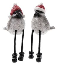 Load image into Gallery viewer, GLITTER BIRD DANGLE LEG SHELF SITTERS
