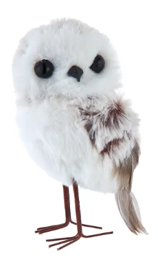 LIGHT BROWN HANGING OWL WITH LEGS ORNAMENT