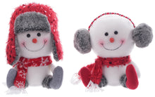 Load image into Gallery viewer, PLUSH FANCY PANTS SNOWMAN SITTERS
