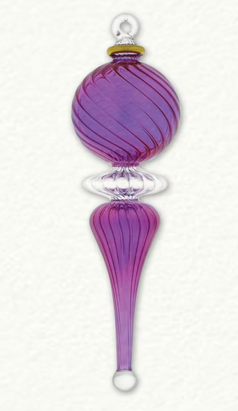 CO-003 FULL SIZE SWIRL BALL LONG DROP ORNAMENT