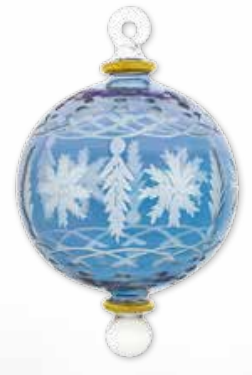 CO-081 FULL SIZE BALL WITH SNOWFLAKE ETCHED ORNAMENT