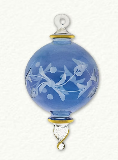 CO-128 SMALL SIZE CLEAR ETCHED BALL ORNAMENT