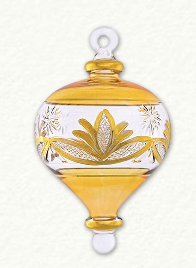 CO-131 SMALL SIZE GOLD ETCHED HEART SHAPED ORNAMENT