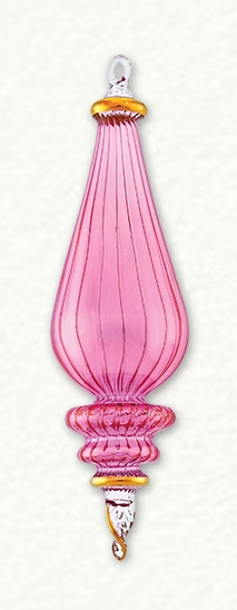 CO-861 MID SIZED SWIRL CONE WITH RINGS AT BOTTOM FINIAL ORNAMENT