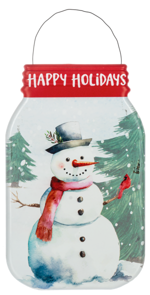 MASON JAR SNOWMAN WALL DECOR