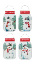 Load image into Gallery viewer, MASON JAR SNOWMAN WALL DECOR
