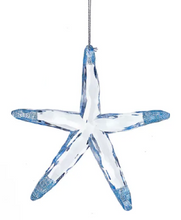 Load image into Gallery viewer, LIGHT BLUE STARFISH OR SAND DOLLAR ORNAMENT
