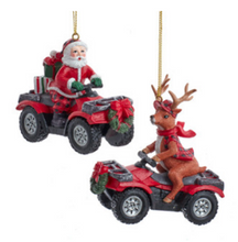 Load image into Gallery viewer, SANTA OR DEER ON ATV VEHICLE ORNAMENT
