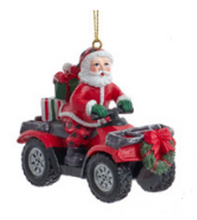 Load image into Gallery viewer, SANTA OR DEER ON ATV VEHICLE ORNAMENT
