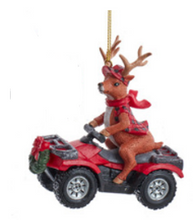 Load image into Gallery viewer, SANTA OR DEER ON ATV VEHICLE ORNAMENT
