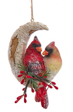 Load image into Gallery viewer, BIRCH BERRY CARDNL PAIR ORNAMENT
