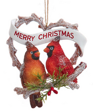 Load image into Gallery viewer, BIRCH BERRY CARDNL PAIR ORNAMENT
