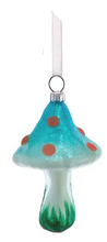 Load image into Gallery viewer, GLOW-IN-THE-DARK MUSHROOM GLASS ORNAMENT
