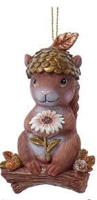 BROWN & COPPER FOREST ANIMAL ORNAMENT