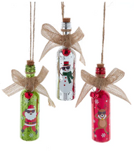 Load image into Gallery viewer, GLASS WINE BOTTLE ORNAMENT
