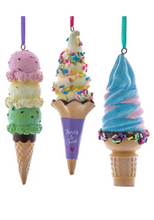 Load image into Gallery viewer, PASTEL ICE CREAM CONE ORNAMENT

