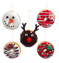Load image into Gallery viewer, DECORATED CHRISTMAS DONUT ORNAMENT
