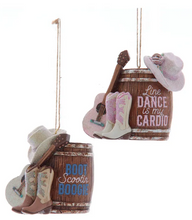 Load image into Gallery viewer, COWGIRL BOOTS WITH SAYINGS ORNAMENT
